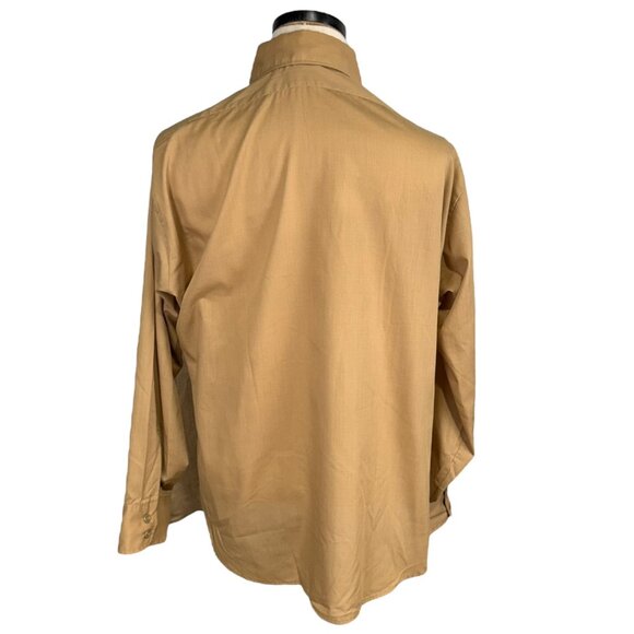 Vintage Levis Mens Tan Button-Up Long Sleeve Shirt XL 70's - Picture 3 of 10